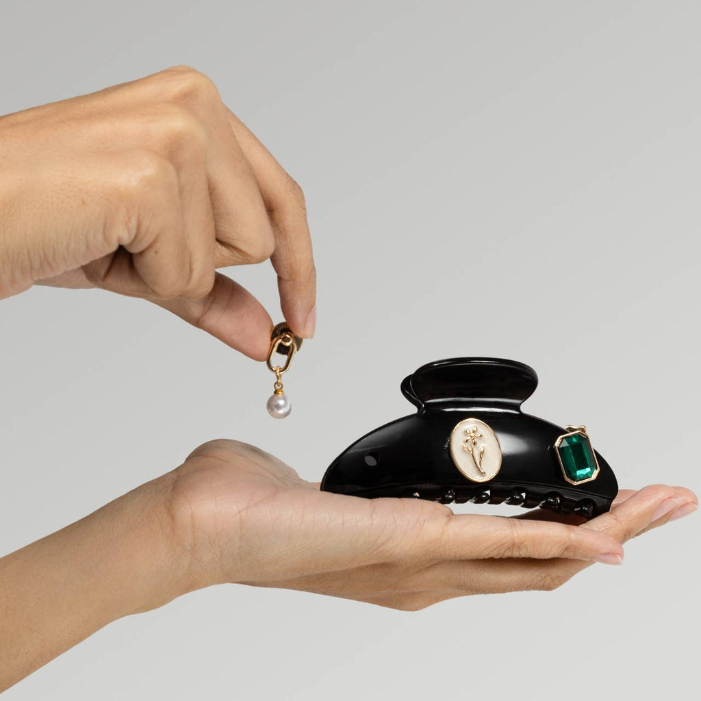 KITSCH - KitschPop™️ Curved Claw Clip 7pc Set Vintage - Black