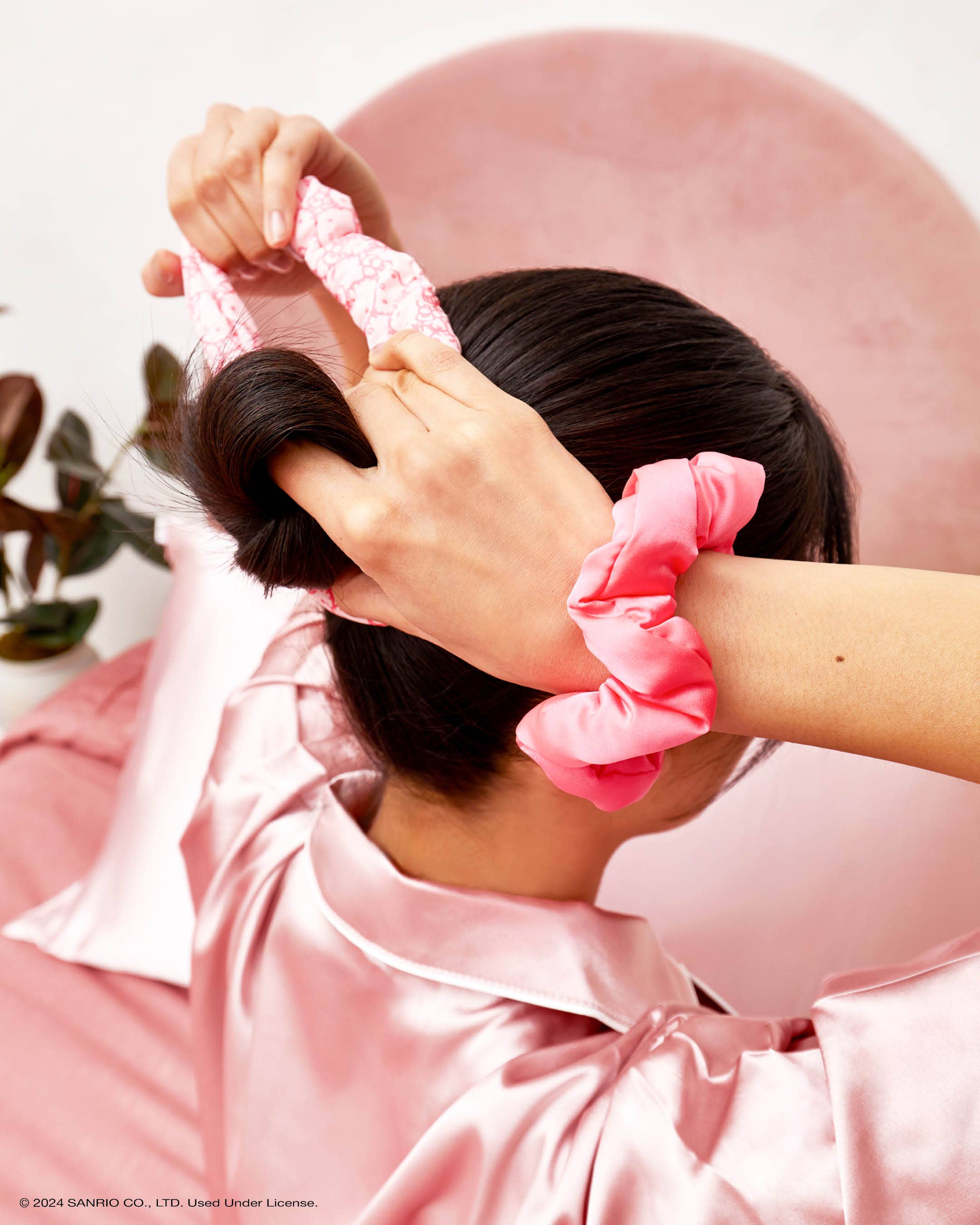 KITSCH - Juego de 3 coleteros esponjosos de tela reciclada de Hello Kitty x Kitsch