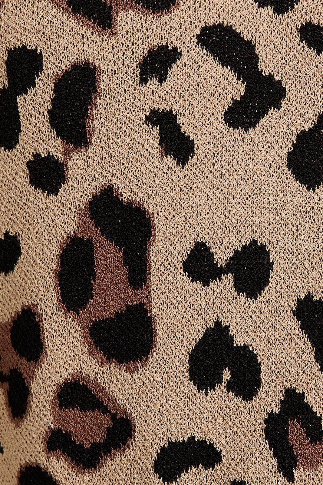 Sleeveless V-Neck Leopard Printed Crop Sweater Top