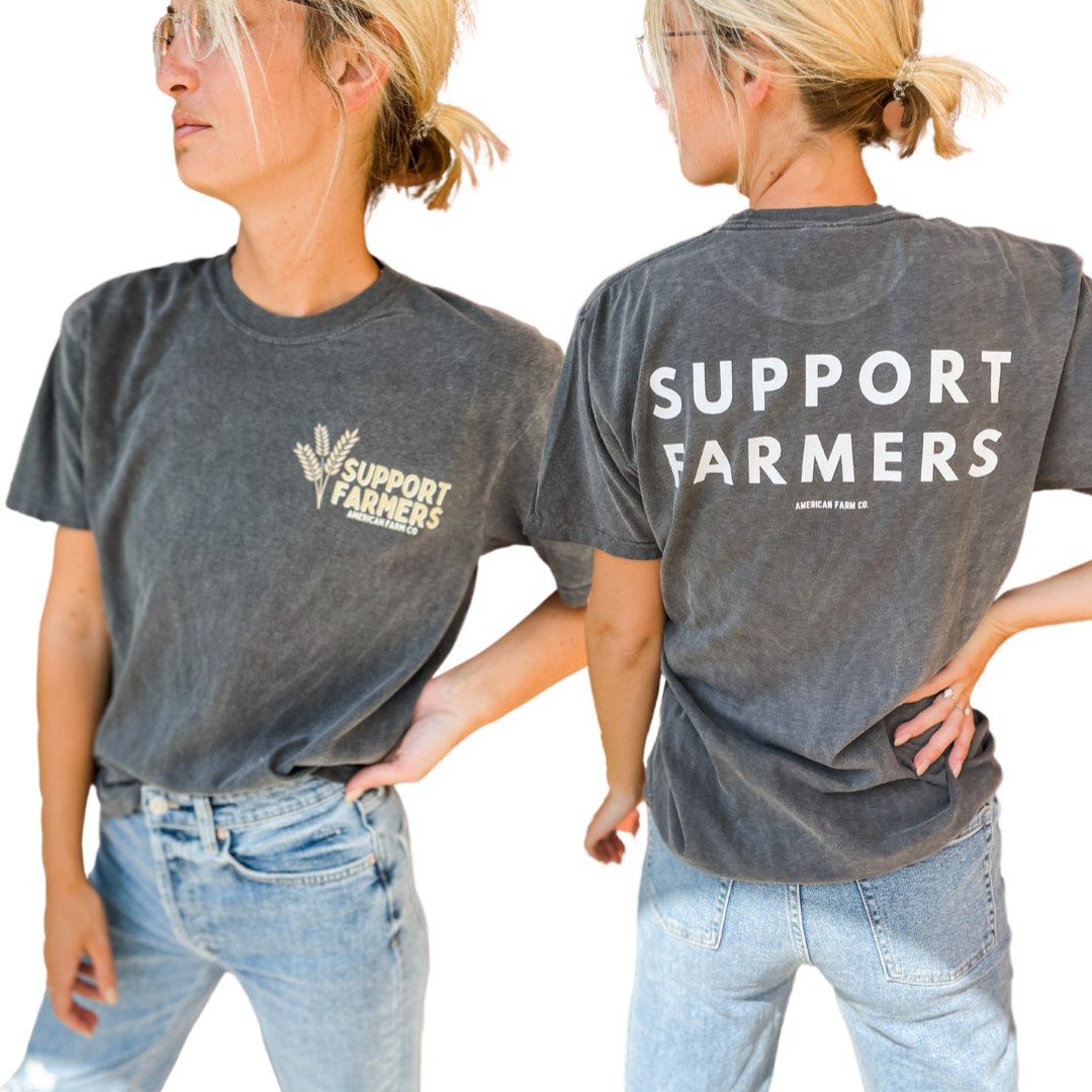 American Farm Company - Western ‘Support Farmers’ Wheat Unisex Graphic Tee
