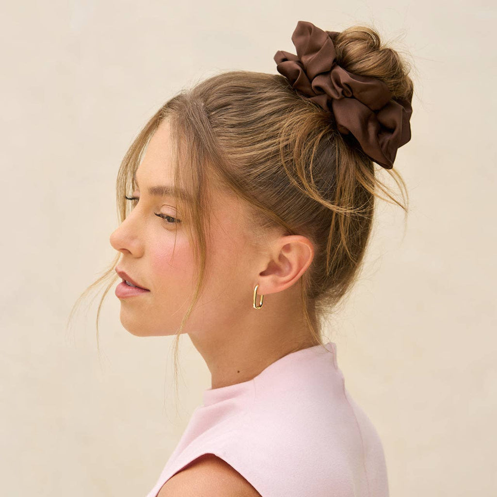 KITSCH - Black & Chocolate Oversized Scrunchies