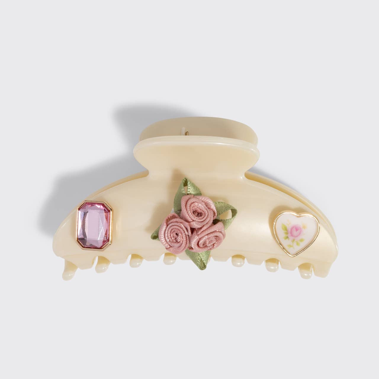 KITSCH - KitschPop™️Curved Claw Clip 7pc Set Vintage- Pearlized Cream