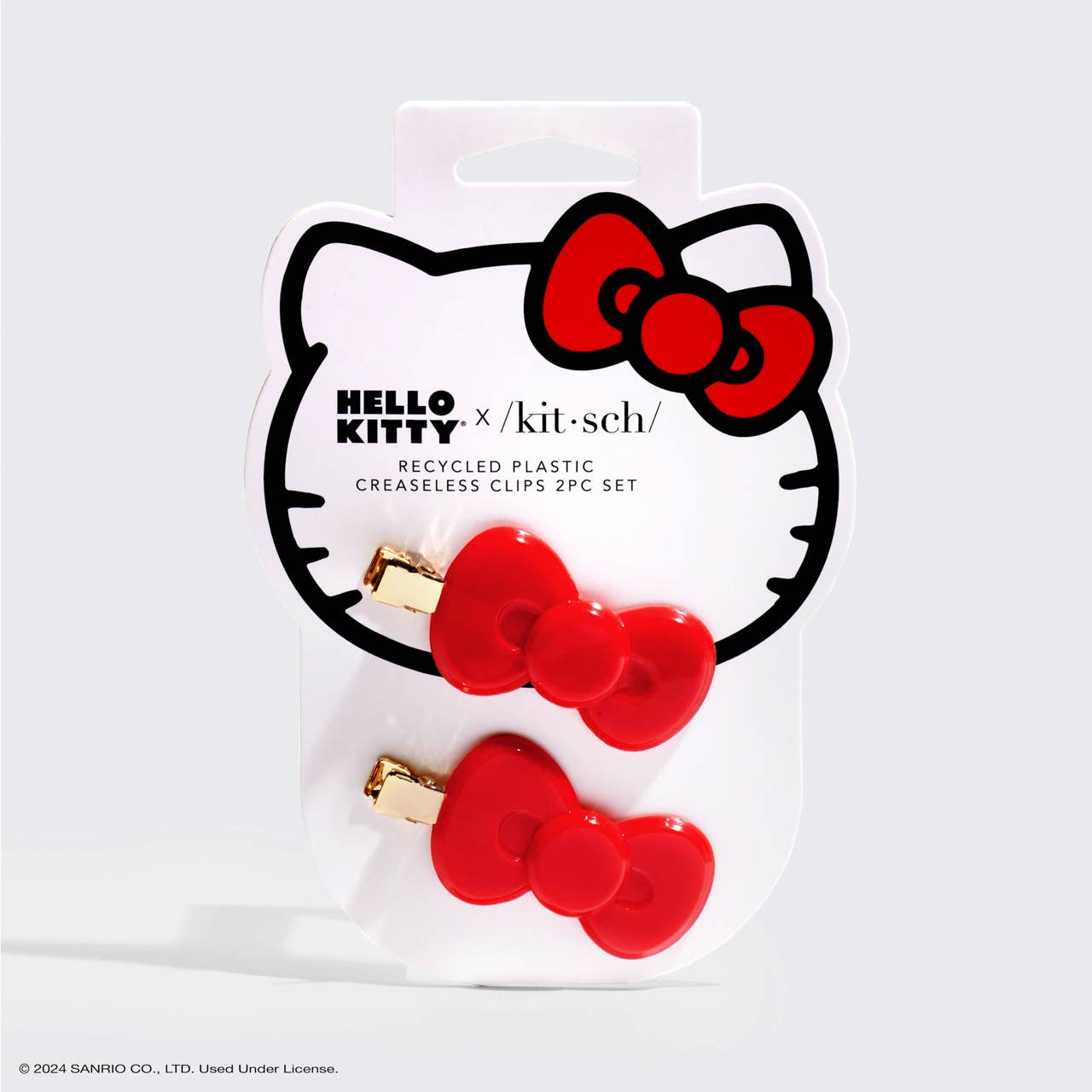 KITSCH - Juego de clips antiarrugas de plástico reciclado de Hello Kitty x Kitsch