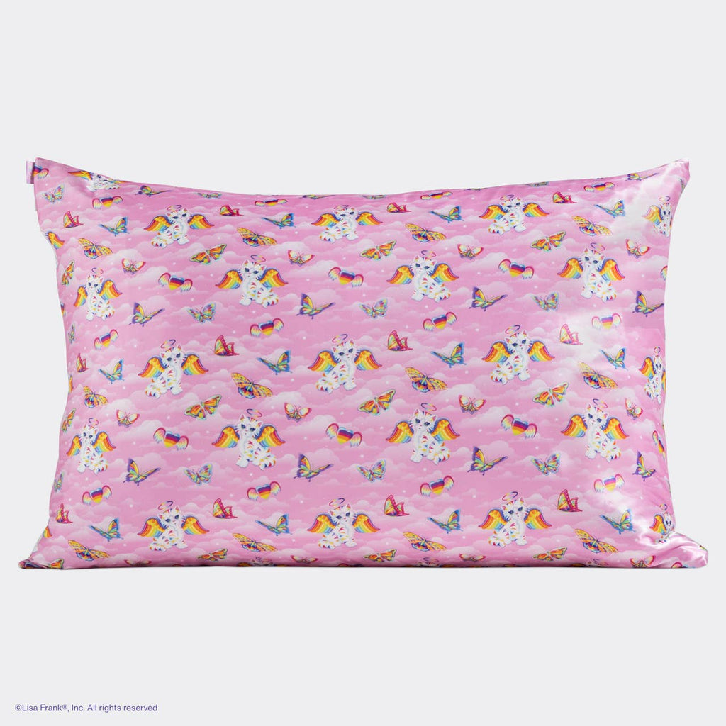 KITSCH - Lisa Frank x Kitsch Standard Satin Pillowcase - Angel Kitty™ in