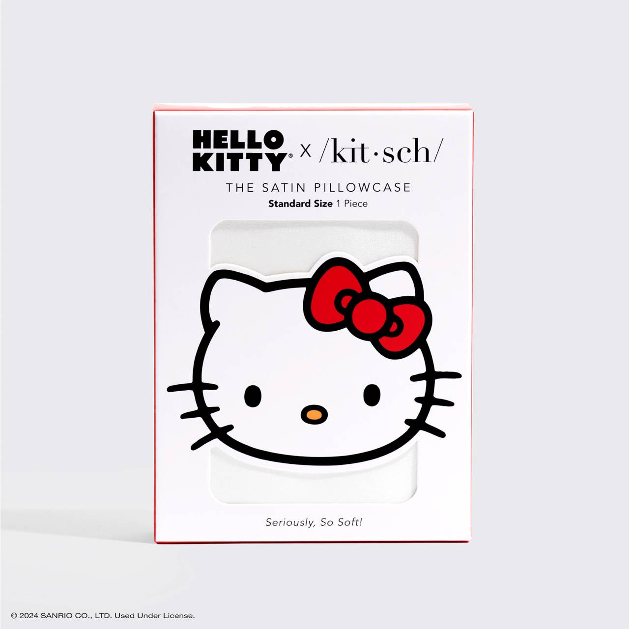 KITSCH - Hello Kitty x Kitsch Pillowcase - Solid Ivory Kitty Bow