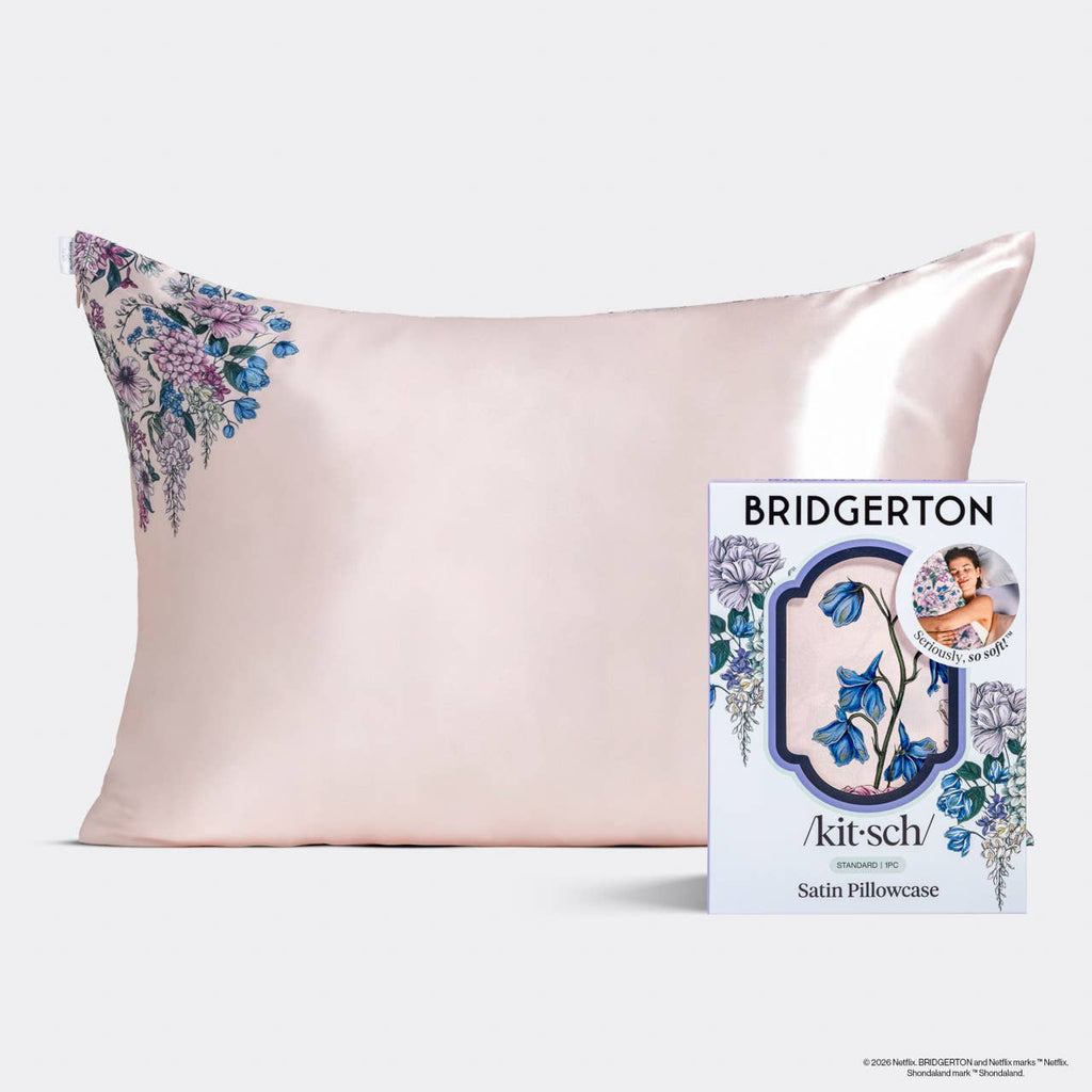 KITSCH - Bridgerton x Kitsch Satin Pillowcase in Wisteria