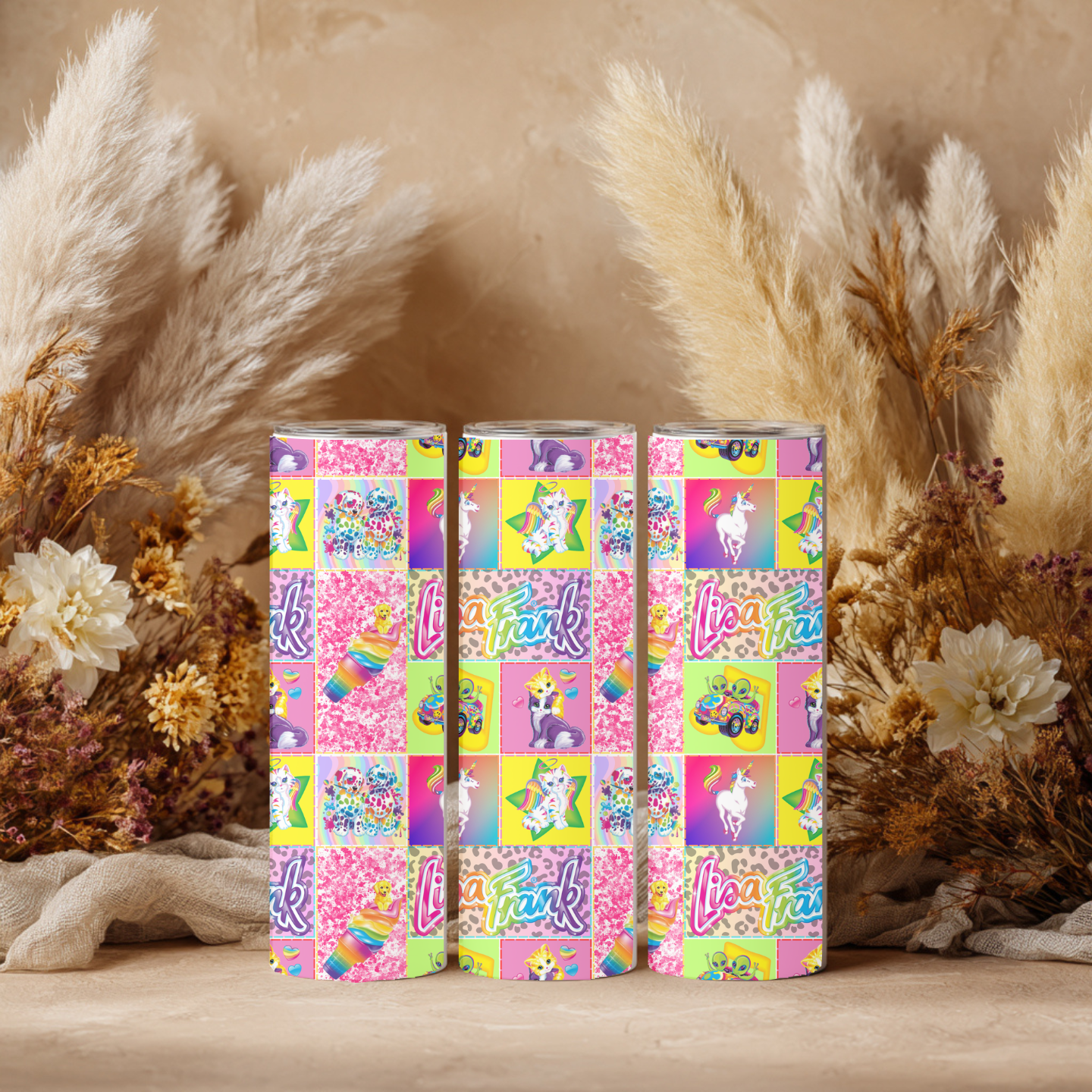 "90s Nostalgia Patchwork Tumbler, Patchwork 20 oz Skinny Tumbler