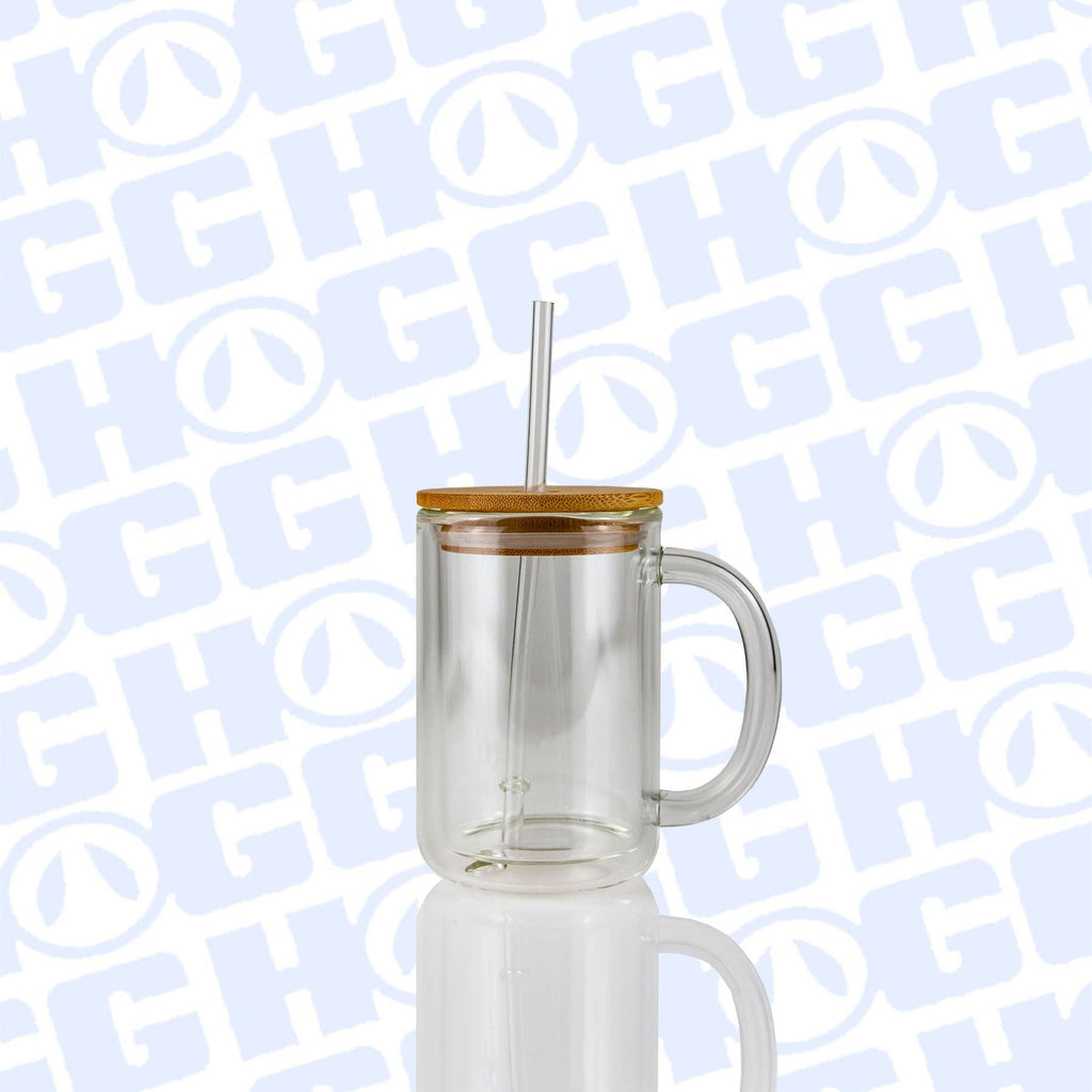 Hogg Outfitters - 15oz SUBLIMATION GLITTER GLOBE GLASS COFFEE MUG