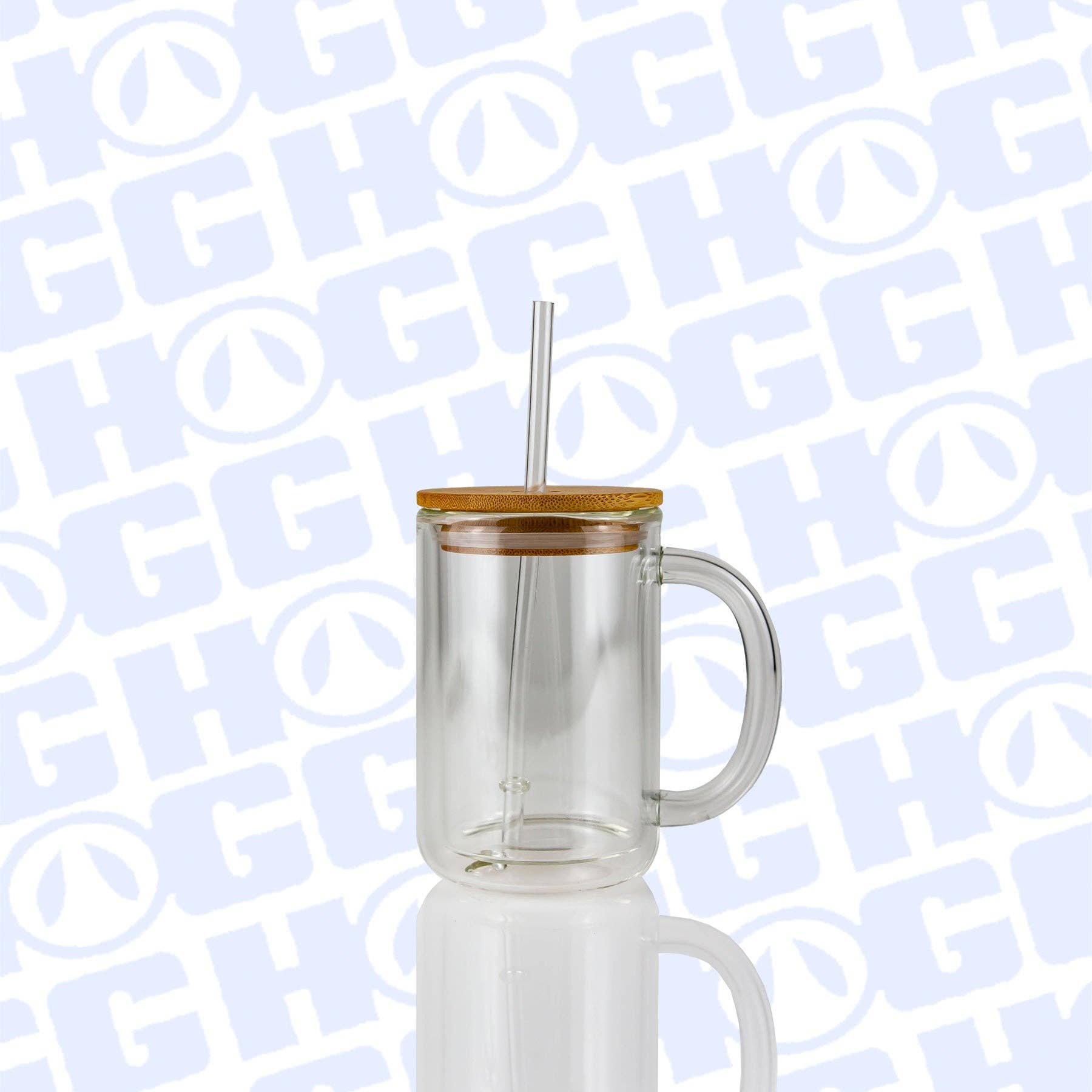 Hogg Outfitters - 15oz SUBLIMATION GLITTER GLOBE GLASS COFFEE MUG