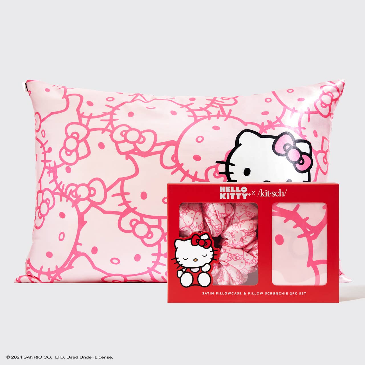 KITSCH - Hello Kitty x Kitsch Satin Pillowcase & Pillow Scrunchie Set