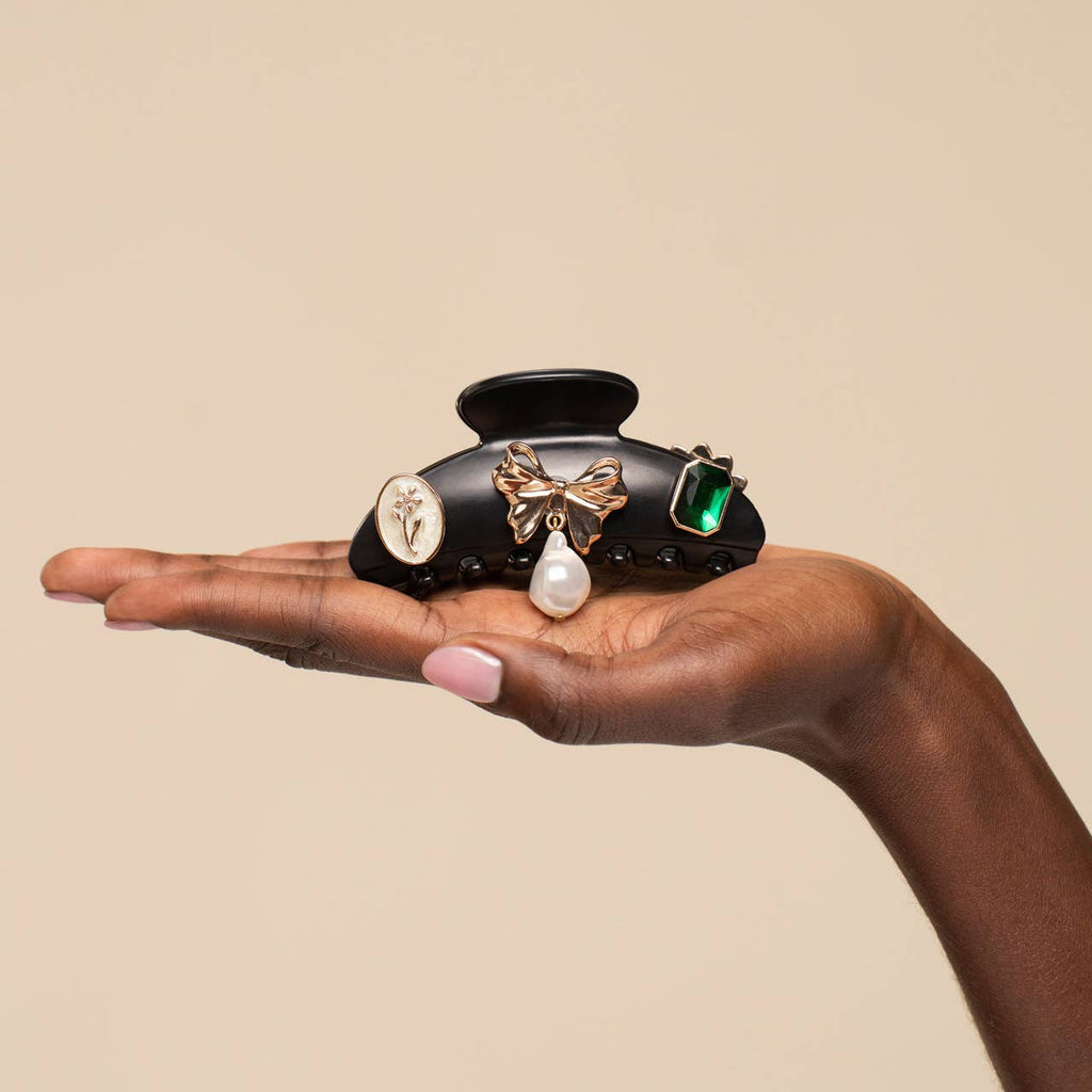 KITSCH - KitschPop™️ Curved Claw Clip 7pc Set Vintage - Black