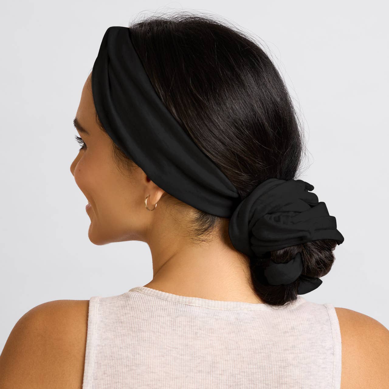 KITSCH - Set & Flow Heatless Curling Headband - Black