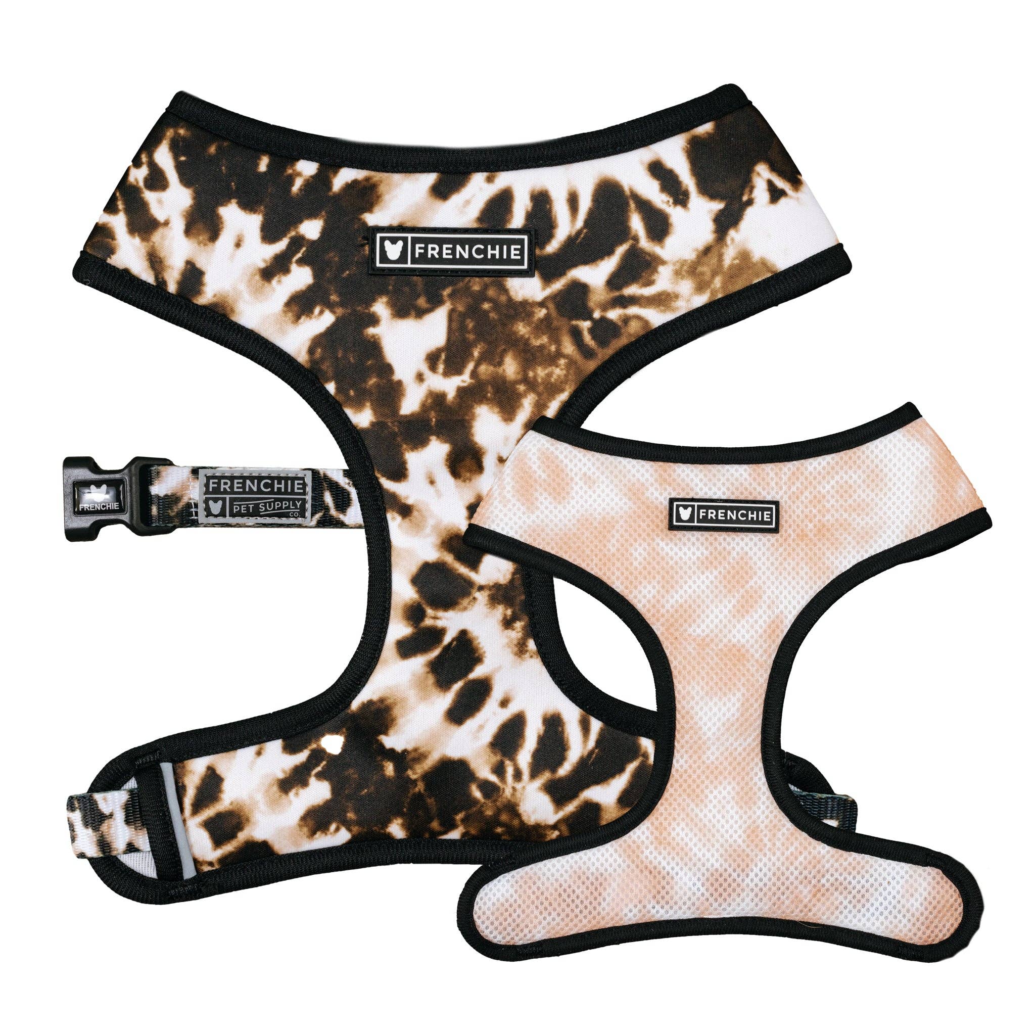 Frenchie Duo Reversible Harness - Earthy Tie Dye