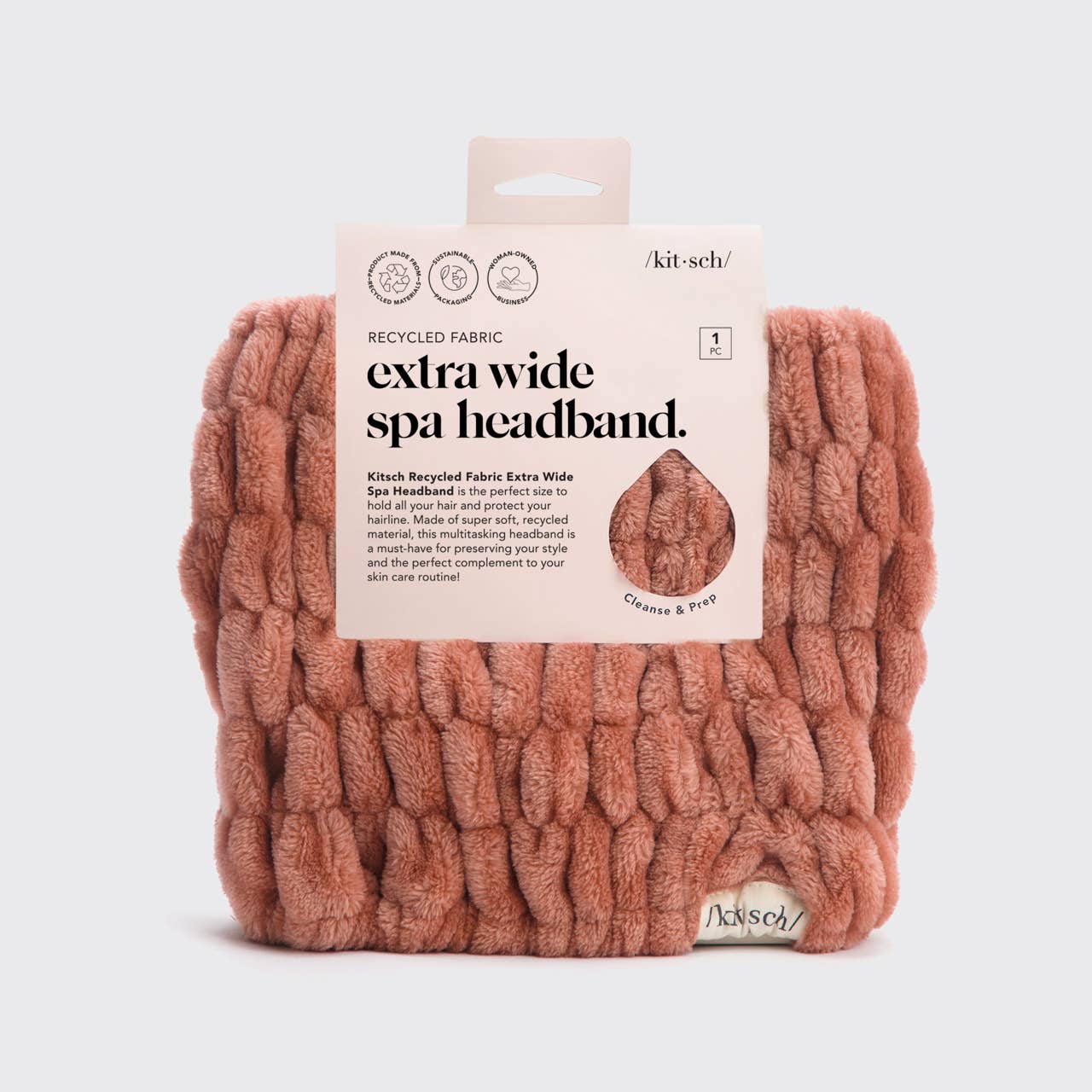 KITSCH - Extra Wide Spa Headband - Dusty Rose