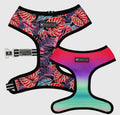 Frenchie Reversible Duo Harness in Tropical Palms