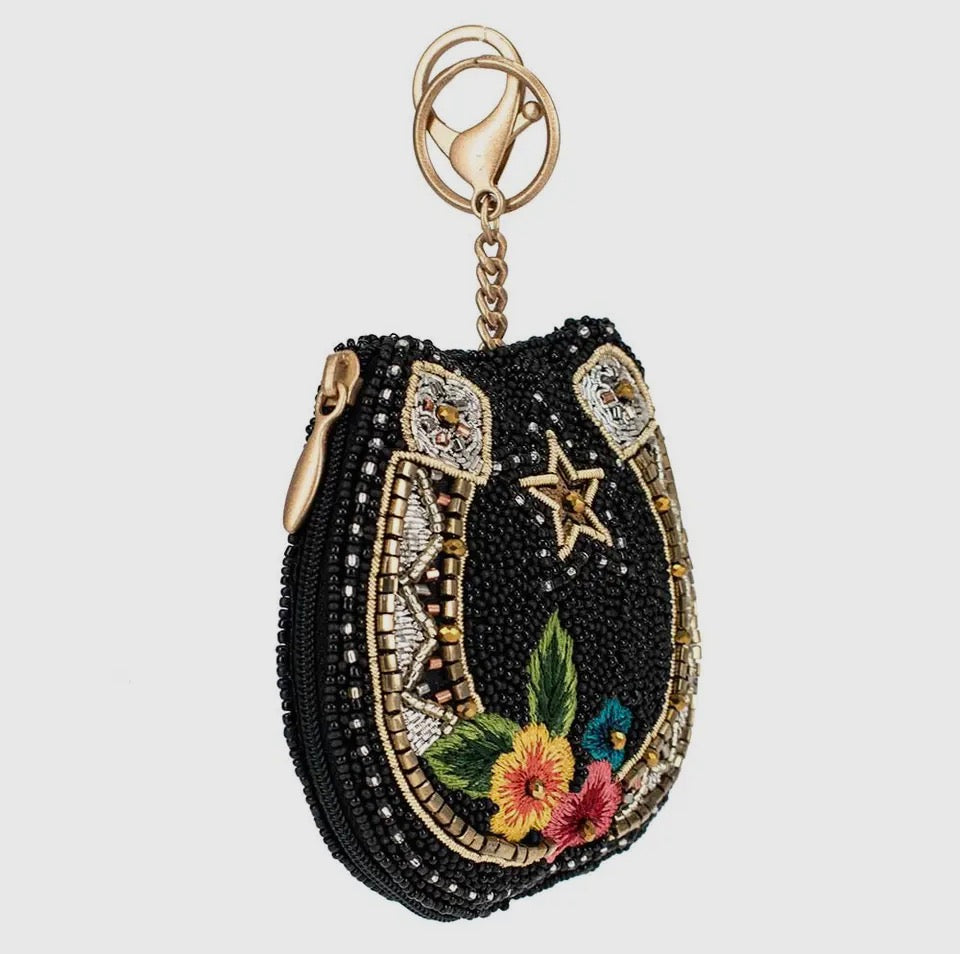 Good Luck Beaded Horseshoe Coin Purse/Key Fob