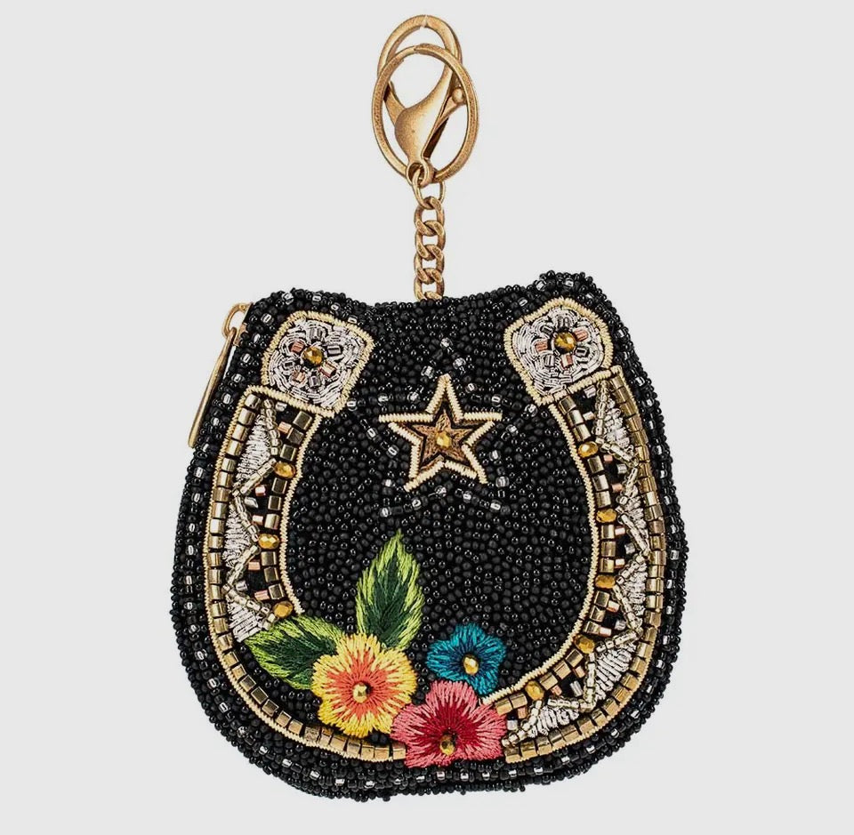 Good Luck Beaded Horseshoe Coin Purse/Key Fob