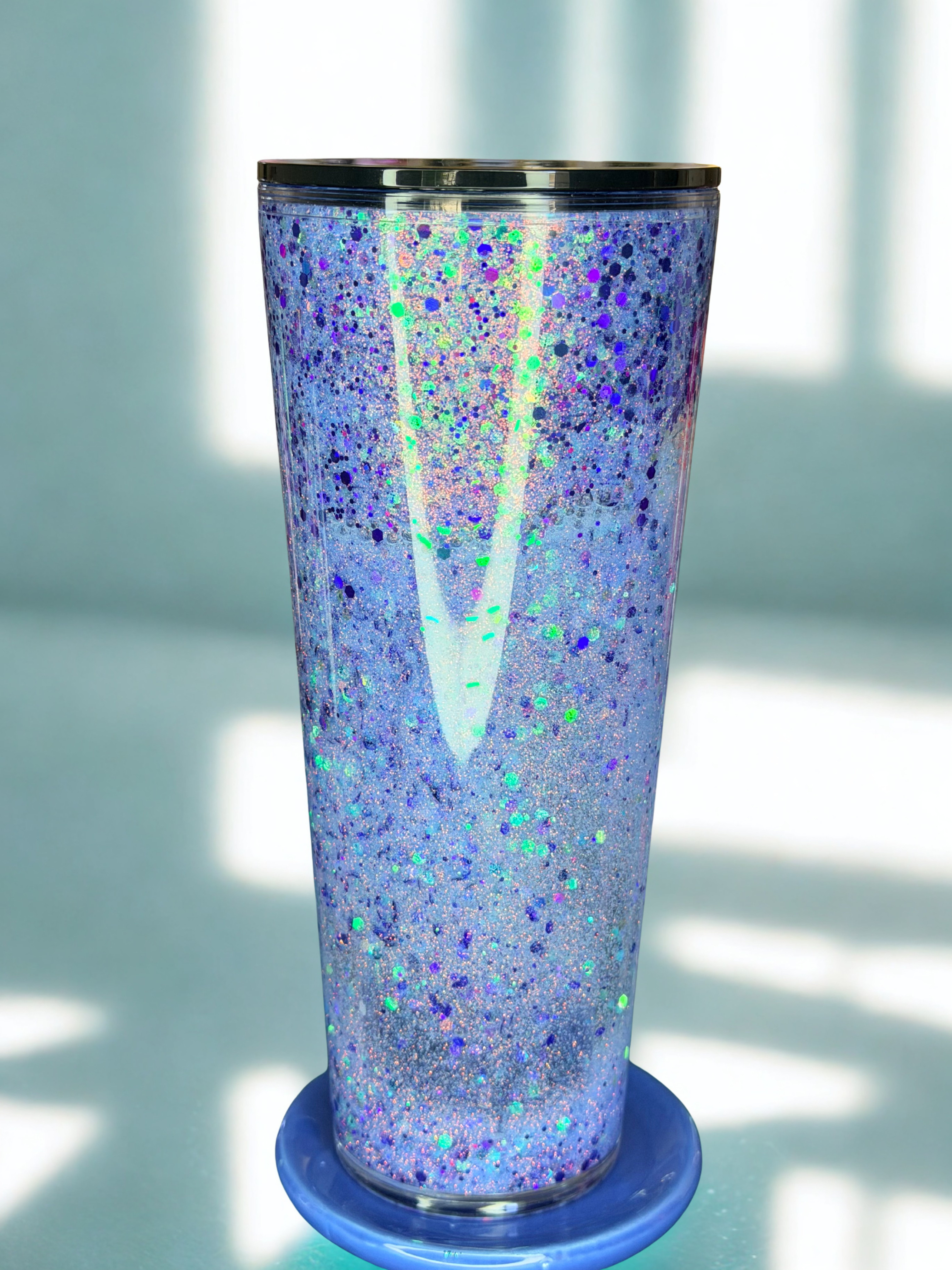 24 oz Snow Globe Glitter Tumbler