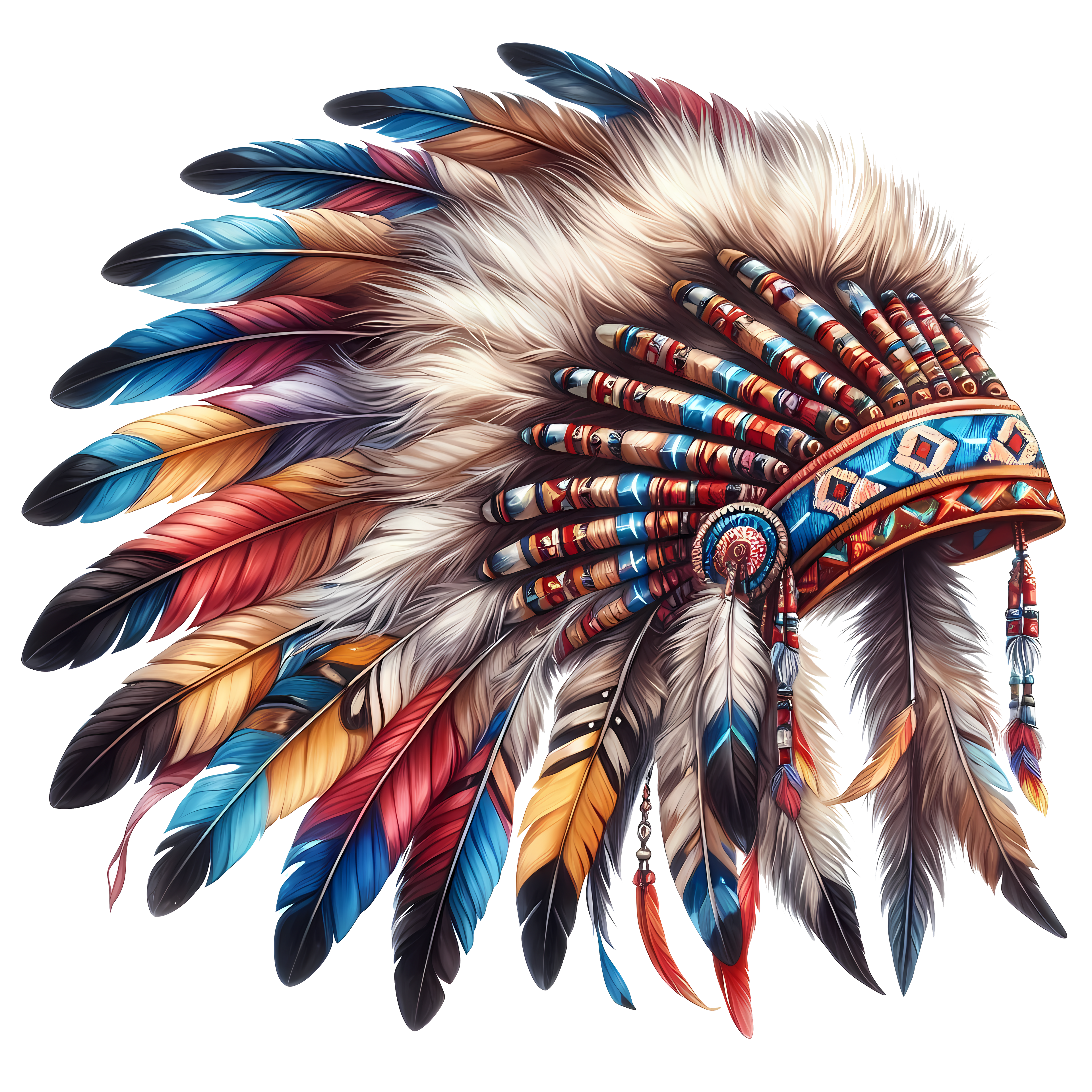 🪶 Native American Feather Headdress 15 oz Ceramic Mug