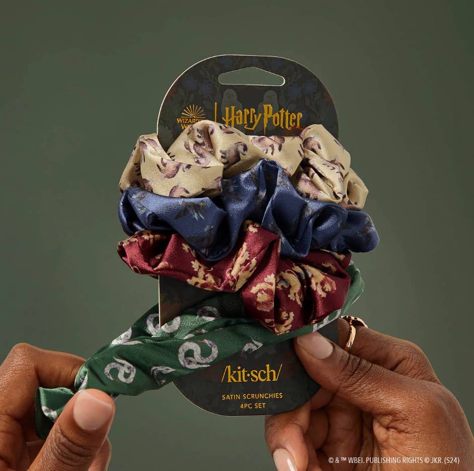 KITSCH - Harry Potter x Kitsch Satin Sleep Scrunchies 4pc Set