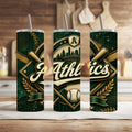 Stainless Steel A's Baseball Tumbler in 20 oz