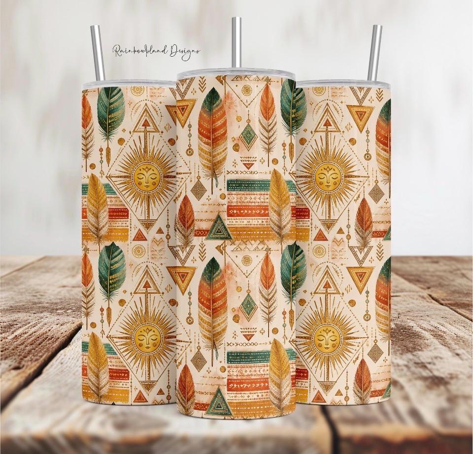 Hobo Tribal Inspired Stainless Steel Tumbler