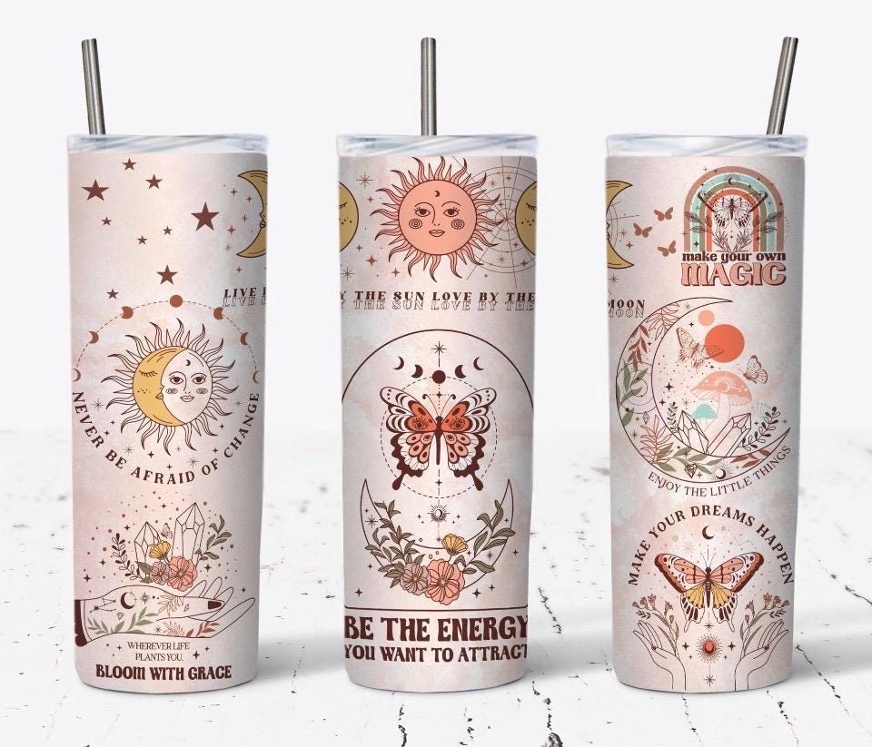Sun, Moon & Stars Stainless Steel Tumbler