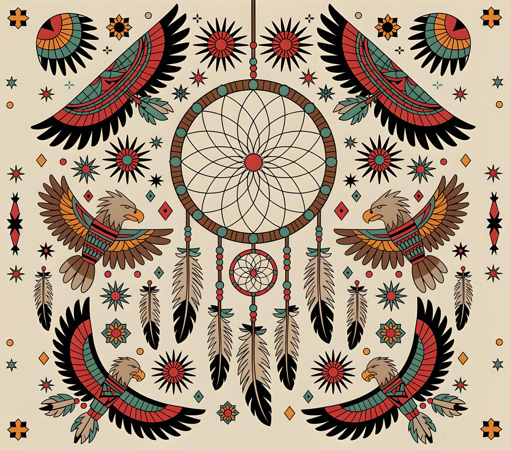 Traditional Tattoo Inspired Native American Stainless Steel Tumbler