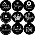 Thank You & Made with Love Small Business Sticker Pack