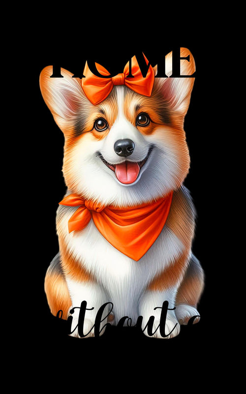 A House Is Not a Home Without a Corgi Tea Towel – Corgi Lover Kitchen Towel