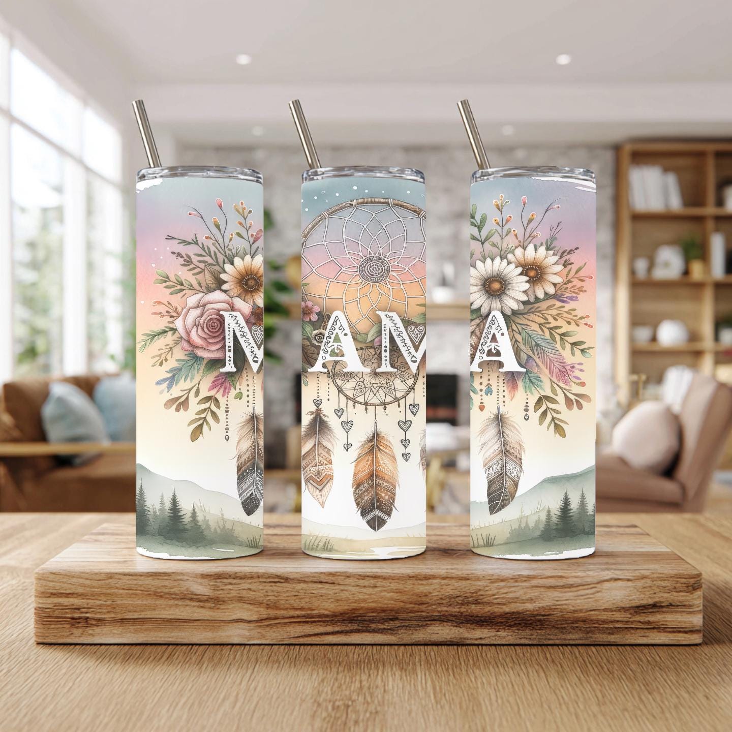Mama Dreamcatcher Coffee Mug | Boho Mama Mug | Native-Inspired Floral Mug | Mother's Day Gift