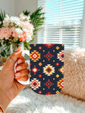 Southwestern Aztec Coffee Mug | Tribal Pattern Mug | Western Coffee Cup | Rustic Boho Drinkware