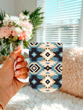 Southwestern Aztec Coffee Mug | Western Boho Mug | Tribal Pattern Coffee Cup | Rustic Desert-Inspired Drinkware