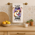 I'm Not a Regular Dog Mom, I'm a Corgi Dog Mom Tea Towel – Funny Corgi Kitchen Towel
