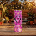 Pink & Purple Geometric Aztec 20 oz Skinny Tumbler | Southwestern Western Tumbler | Boho Stainless Steel Travel Cup | Cowgirl Gift