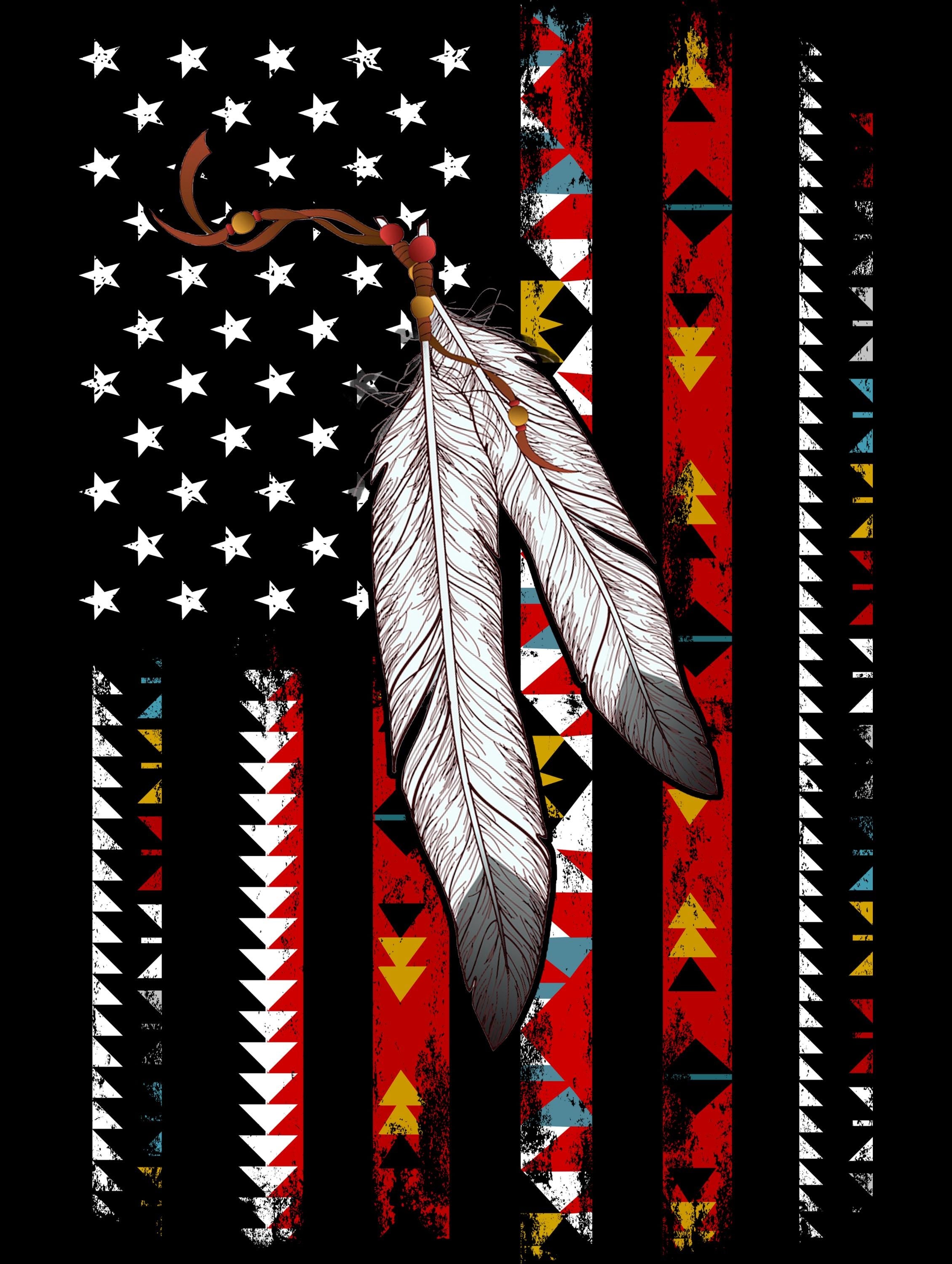 Native American Feather Tumbler | Tribal Pattern 20 oz Skinny Tumbler | Indigenous Inspired Travel Mug | Southwestern Boho Cup