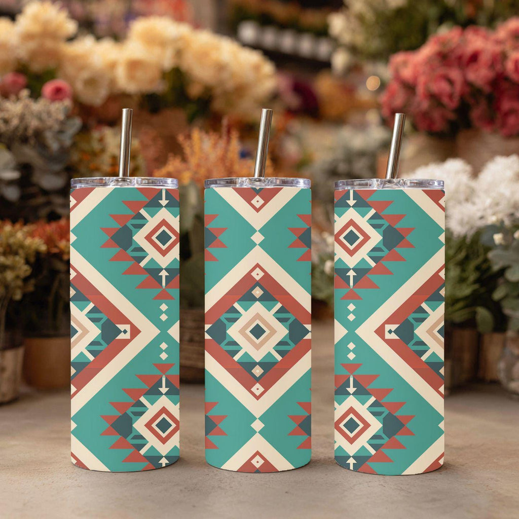 Southwestern Geometric Mug | 11 oz Ceramic Coffee Mug | Aztec Pattern Mug | Boho Western Gift