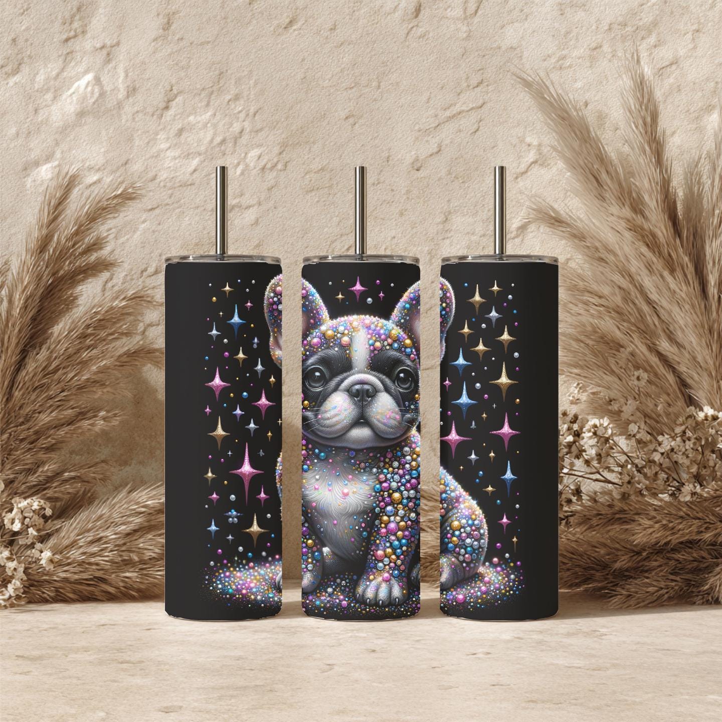 French Bulldog Galaxy Tumbler – 20 oz Skinny Tumbler