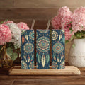 Boho Dreamcatcher Skinny Tumbler – 20 oz Stainless Steel Tumbler with Straw