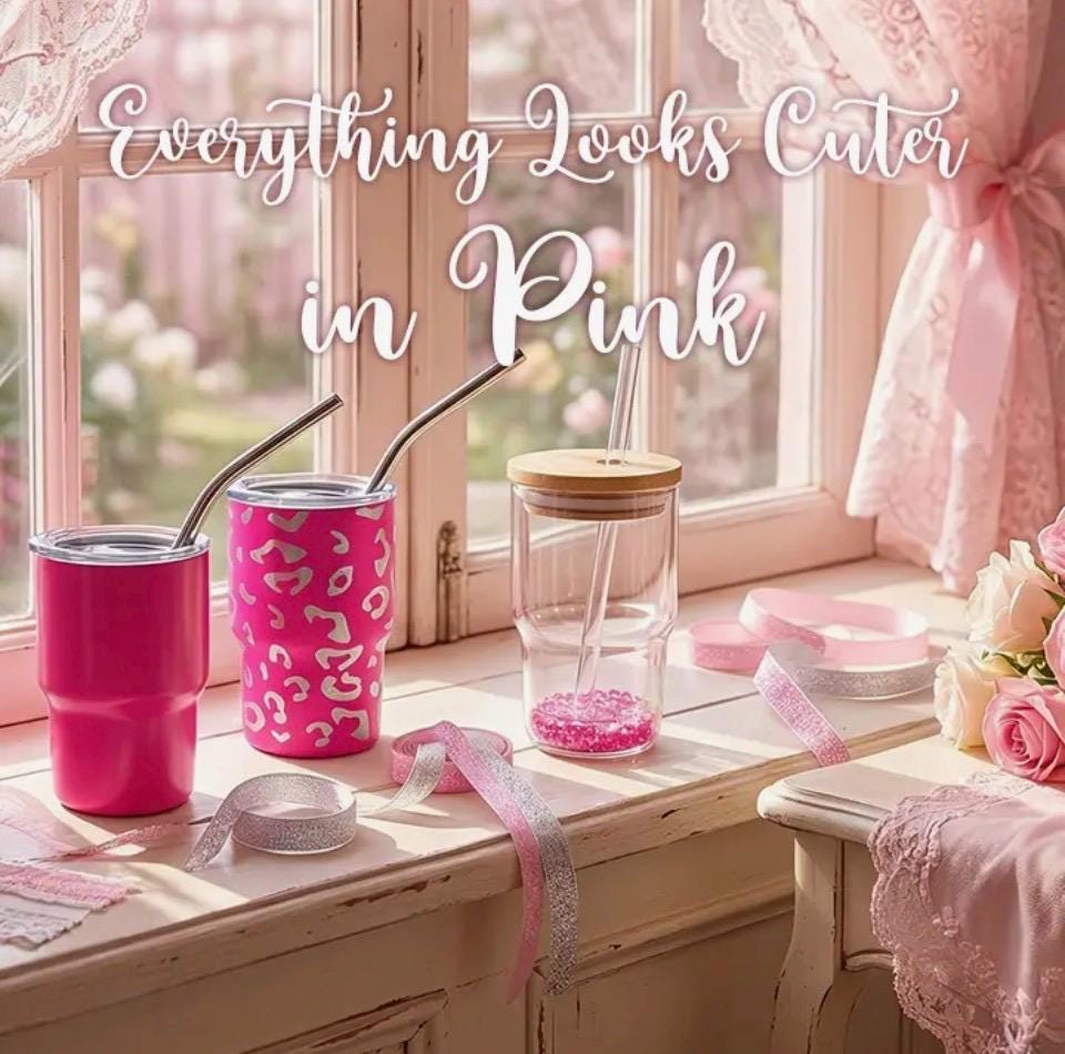4 oz Mini Travel Tumblers | Custom or Ready to Ship | Hot Pink, Pink Leopard & Snow Globe Mini Cups | Cute Mini Tumbler | Party Favor Gift