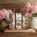 Easily Distracted by Books Tumbler | 20 oz Book Lover Gift | Floral Library Cup | Reader Gift | Bookworm Coffee Tumbler | Book Gift