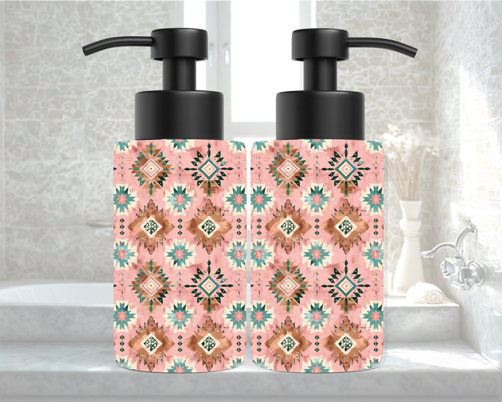 Pink Western Aztec Soap Dispenser – Southwestern Bathroom Décor