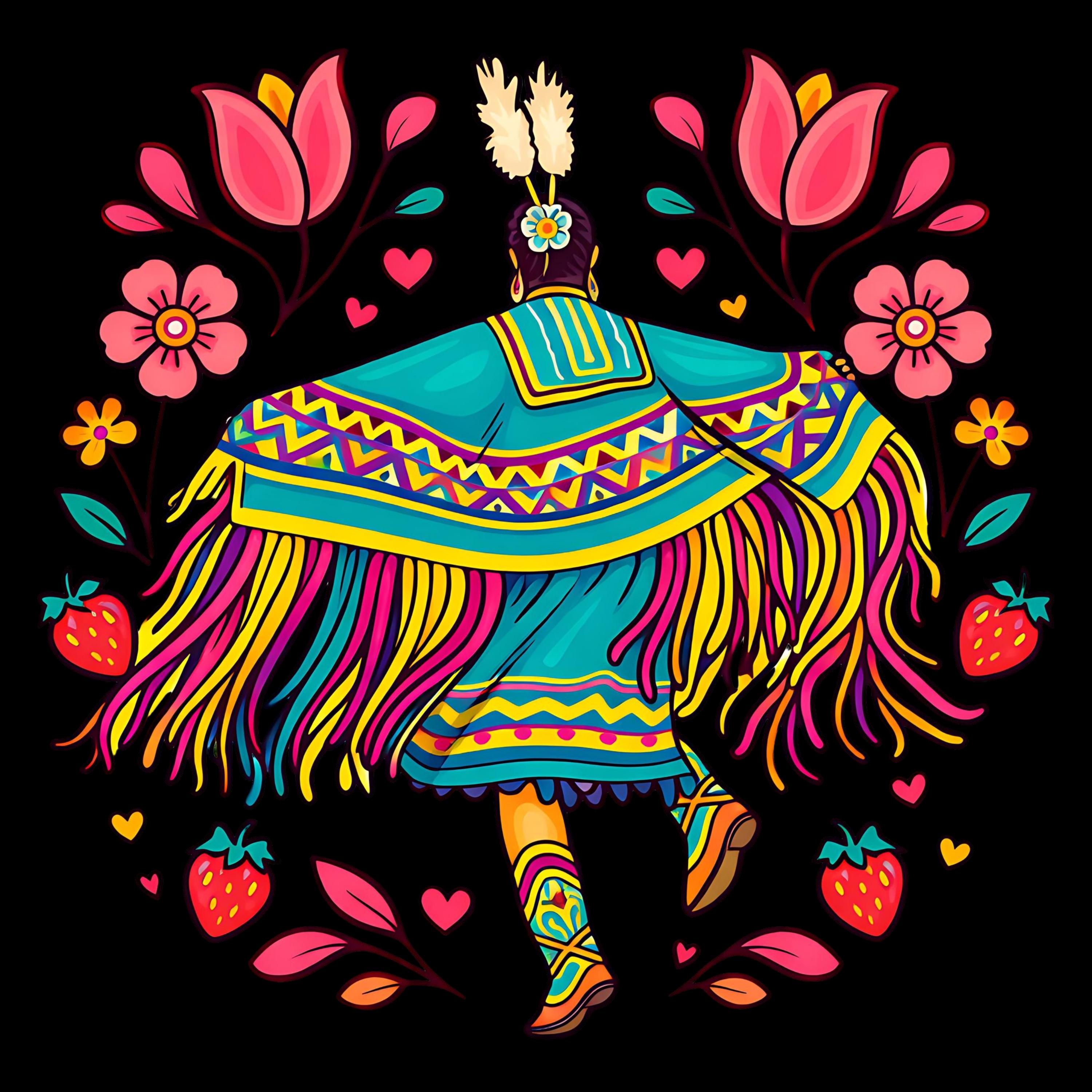 Celebrate culture, color, and tradition with this vibrant magnet featuring a beautifully illustrated Native American dancer